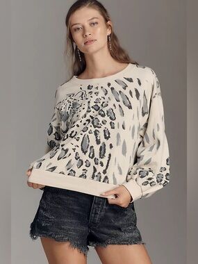 ANTHROPOLOGIE PILCRO The Niki Bubble Sweatshirt